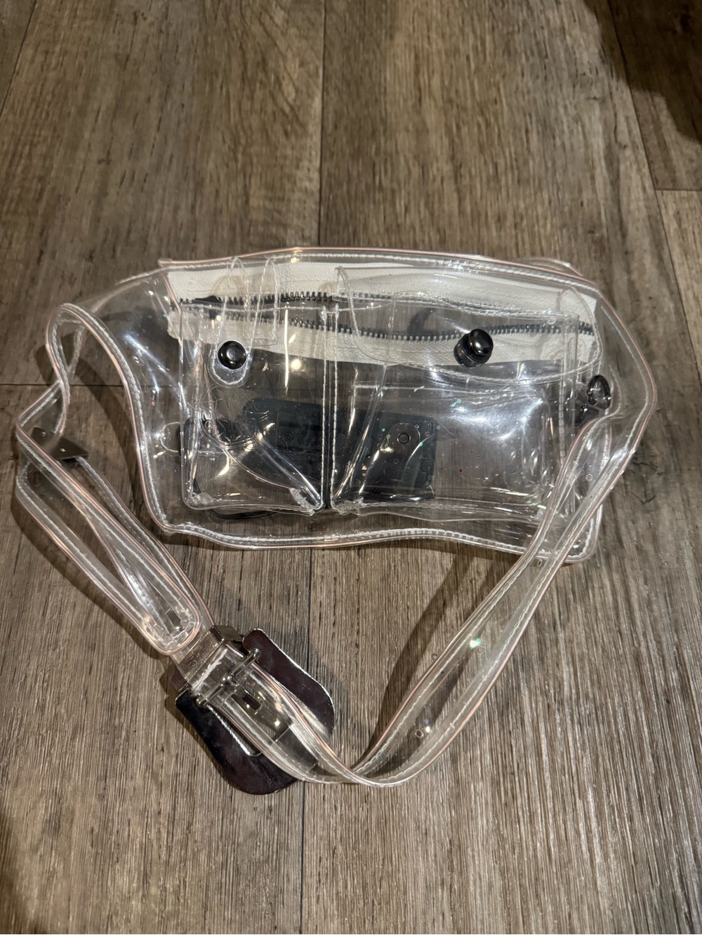 Urban Outfitters  Neon Cowboys Clear Transparent Belt Bag with Snap Pouch